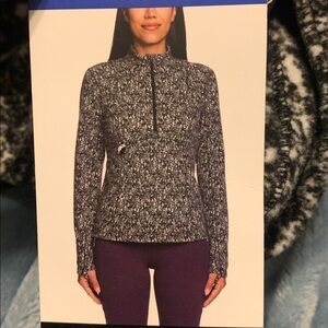 SPYDER WOMEN FLEECE PRINTED 1/4 ZIP TOP